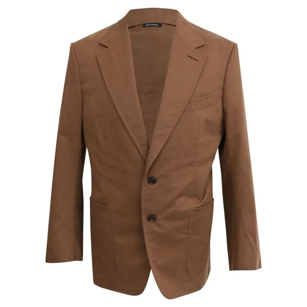 Tom Ford Suit Jacket in Brown Cotton